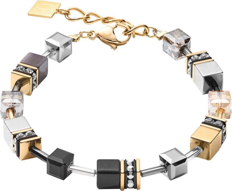 COEUR DE LION Armband Schmuck Geschenk Edelstahl GeoCUBE® Würfelkette, Made in Germany - mit Swarovski® Kristall, Strassstein, Schmucksteinen von COEUR DE LION