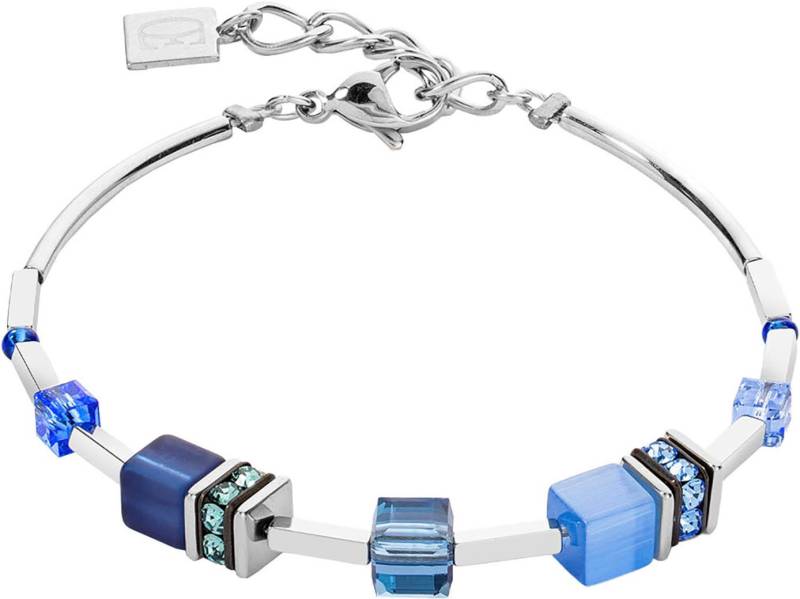 COEUR DE LION Armband Schmuck Edelstahl GeoCUBE® Iconic Lite Würfelkette, Made in Germany - mit Swarovski® Kristall, Strassstein, Schmucksteinen von COEUR DE LION