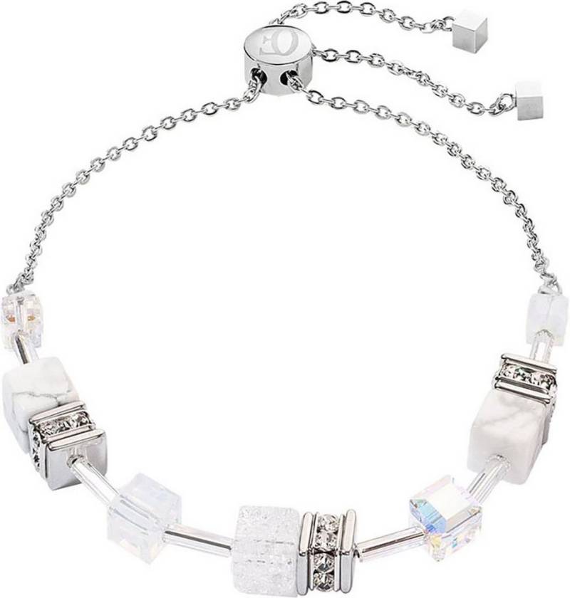 COEUR DE LION Armband Schmuck Geschenk Edelstahl GeoCUBE® Iconic Nature Würfelkette, Made in Germany - mit Swarovski® Kristall, Strassstein, Schmucksteinen von COEUR DE LION