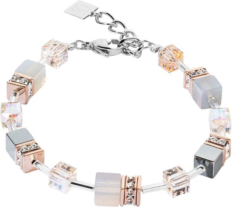 COEUR DE LION Armband Schmuck Edelstahl GeoCUBE® Iconic Precious Würfelkette, Made in Germany - mit Swarovski® Kristall, Strassstein, Schmucksteinen von COEUR DE LION