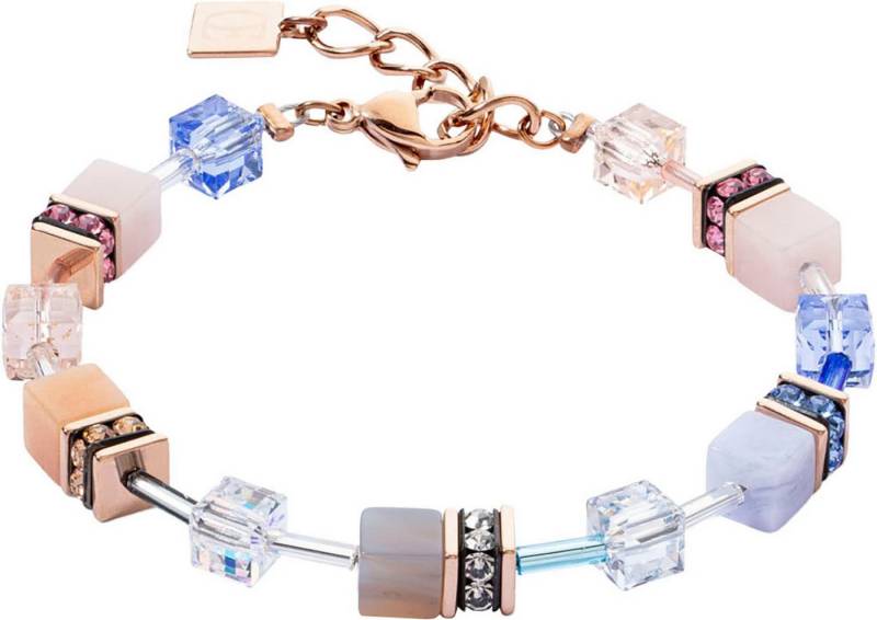 COEUR DE LION Armband Schmuck Edelstahl GeoCUBE® Iconic Precious Würfelkette, Made in Germany - mit Swarovski® Kristall, Strassstein, Schmucksteinen von COEUR DE LION