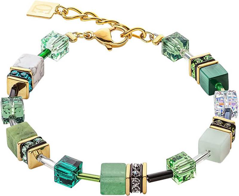 COEUR DE LION Armband Schmuck Edelstahl GeoCUBE® Iconic Precious Würfelkette, Made in Germany - mit Swarovski® Kristall, Strassstein, Schmucksteinen von COEUR DE LION