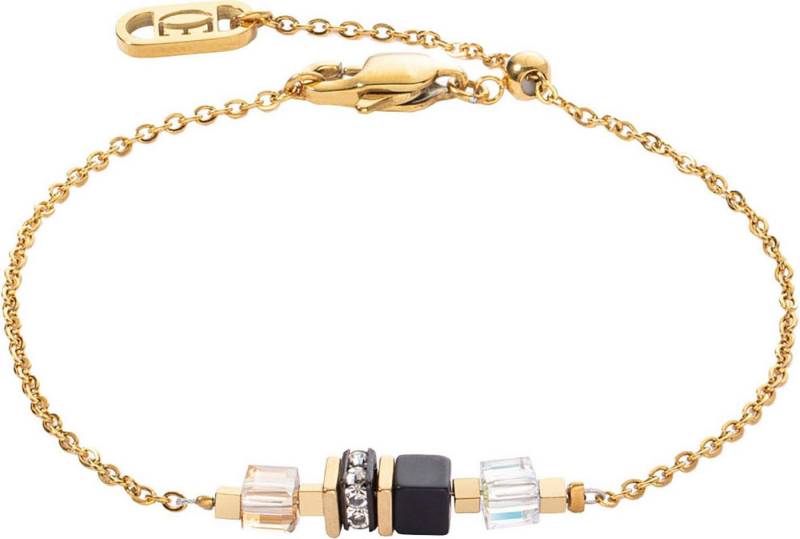 COEUR DE LION Armband Schmuck Edelstahl GeoCUBE® Mini Cubes & Chain Würfelkette, Made in Germany - mit Swarovski® Kristall, Strassstein, Schmucksteinen von COEUR DE LION