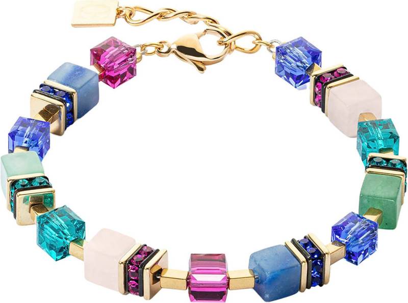 COEUR DE LION Armband Schmuck Edelstahl GeoCUBE® Precious Statement Würfelkette, Made in Germany - mit Swarovski® Kristall, Strassstein, Schmucksteinen von COEUR DE LION