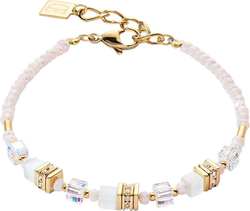 COEUR DE LION Armband Schmuck Edelstahl Mini Cubes Würfelkette, Made in Germany - mit Swarovski® Kristall, Strassstein, Schmucksteinen von COEUR DE LION
