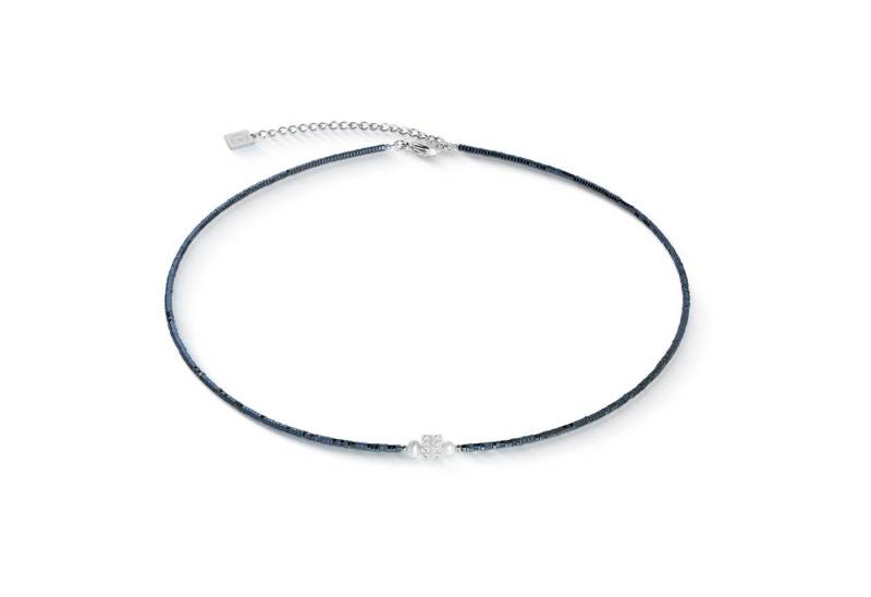 COEUR DE LION Collier Schmuck Edelstahl Halskette Edge & Grace Würfelkette, Made in Germany - mit Hämatit - mit Süßwasserzuchtperle von COEUR DE LION