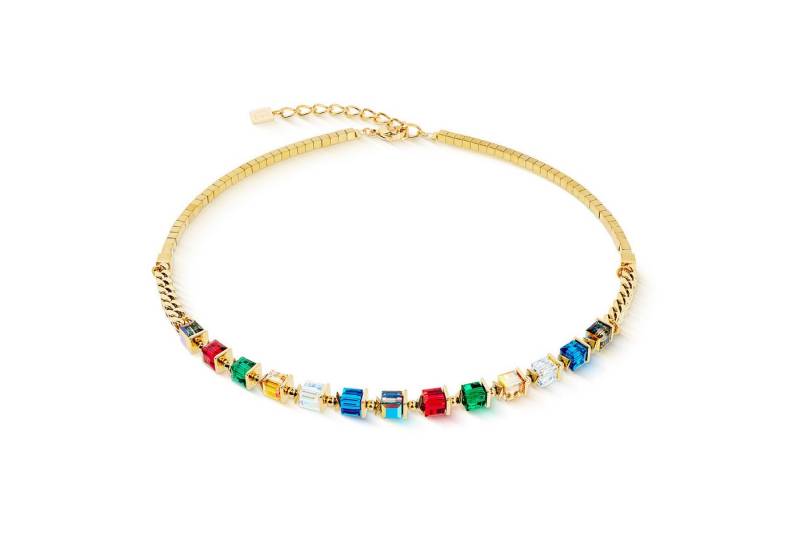 COEUR DE LION Collier Schmuck Edelstahl Halskette Sparkling Cubes Fusion Würfelkette, Made in Germany - mit Swarovski® Kristall, Hämatit von COEUR DE LION