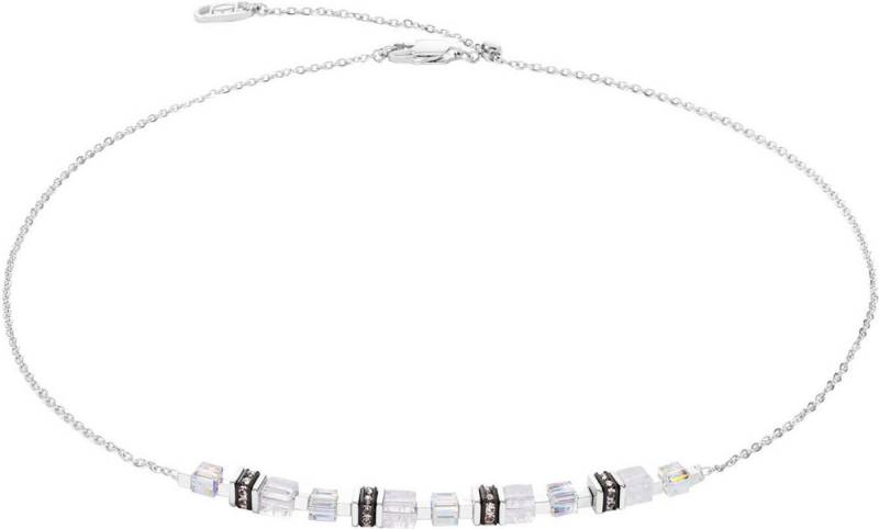 COEUR DE LION Collier Edelstahl GeoCUBE® Mini Cubes & Chain Würfelkette, Made in Germany - mit Swarovski® Kristall, Strassstein, Schmuckstein von COEUR DE LION