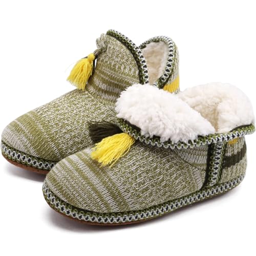 COFACE Lammfell Hausschuhe Damen Hüttenschuhe Winter Warme Plüsch Fell Hausschuhe Mädchen Flauschige Gefüttert Hausstiefel Kuschelige Pantoffeln von COFACE