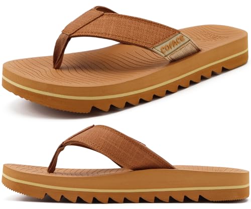 COFACE Sandalen Herren Zehentrenner Beach Flip Flops Arch Support Bequeme Strand Surfen Sommer Sandalen für Herren 43.5 Badelatschen Outdoor von COFACE