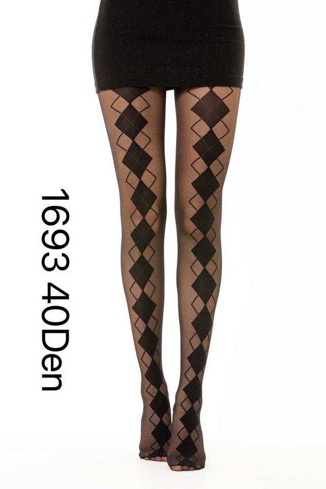 COFI 1453 Feinstrumpfhose Damen Strumpfhose Muster Optik 40 DEN für Frauen Collant Moda von COFI 1453