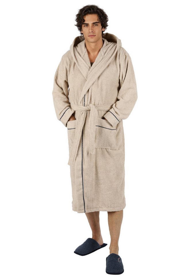 COFI 1453 Herrenbademantel Bademantel lang, Herren, mit Kapuze Frottee Saunamantel von COFI 1453