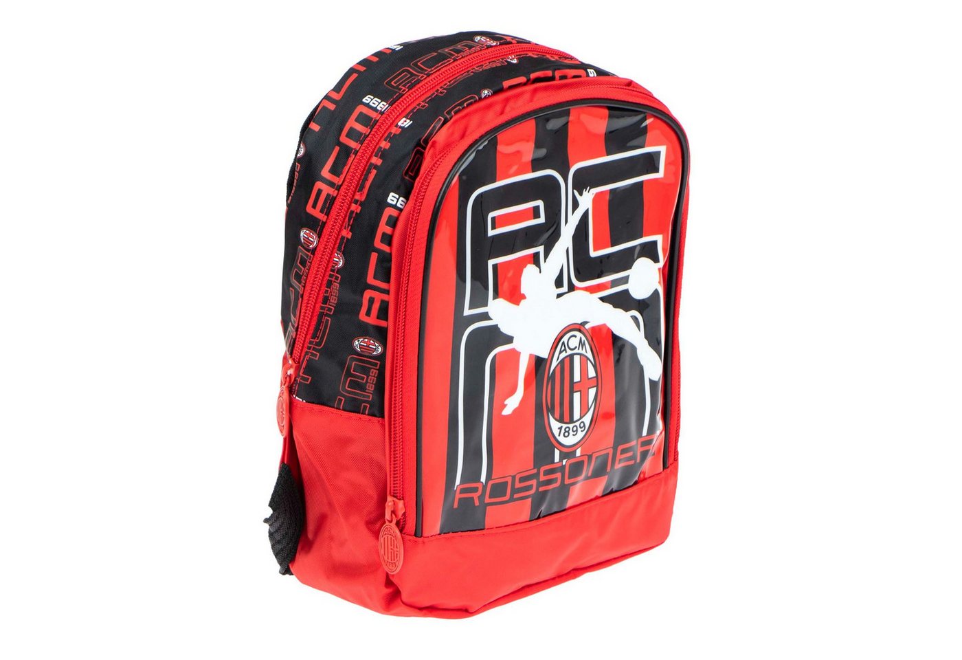 COFI 1453 Kinderrucksack A.C. Milan Fan Rucksack 27 cm Ideal für Schule und Ausflüge von COFI 1453