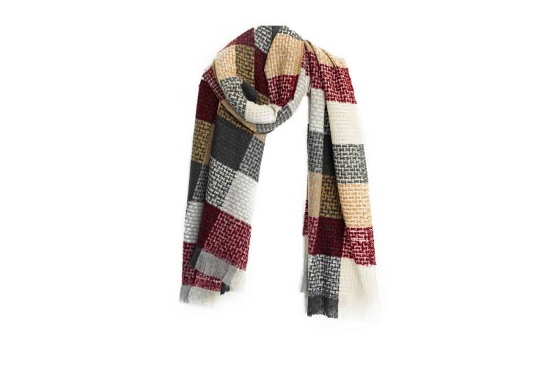 COFI 1453 Modeschal mit Cashmere-Touch - Modeschal mit Karomuster 70x200 cm mit Fransen von COFI 1453