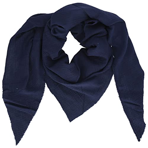 COFI 1453 Schal Halstuch Kopfbedeckung Hijab Elagentes Modeaccessoires aus 100% Baumwolle 33 Mitternachtsblau von COFI 1453