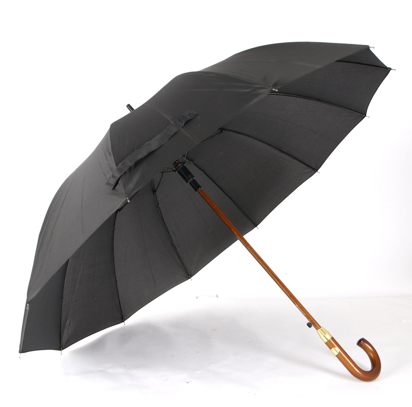 COFI 1453 Stockregenschirm Holzstockschirm ergomoischer Regenschirm flexibel und widerstandsfähig von COFI 1453
