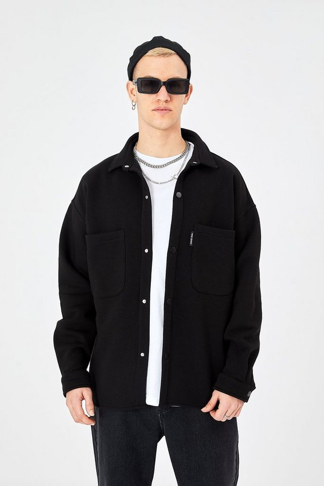 COFI Casuals Hemdjacke aus Baumwolle in Oversize Fit Übergangsjacke von COFI Casuals