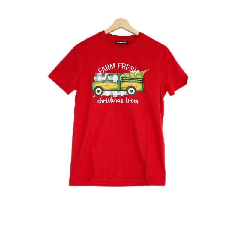 COFI Casuals Rundhalsshirt Weihnachs-T-shirt in Rot - Unisex, 100% Baumwolle (1-tlg) von COFI Casuals