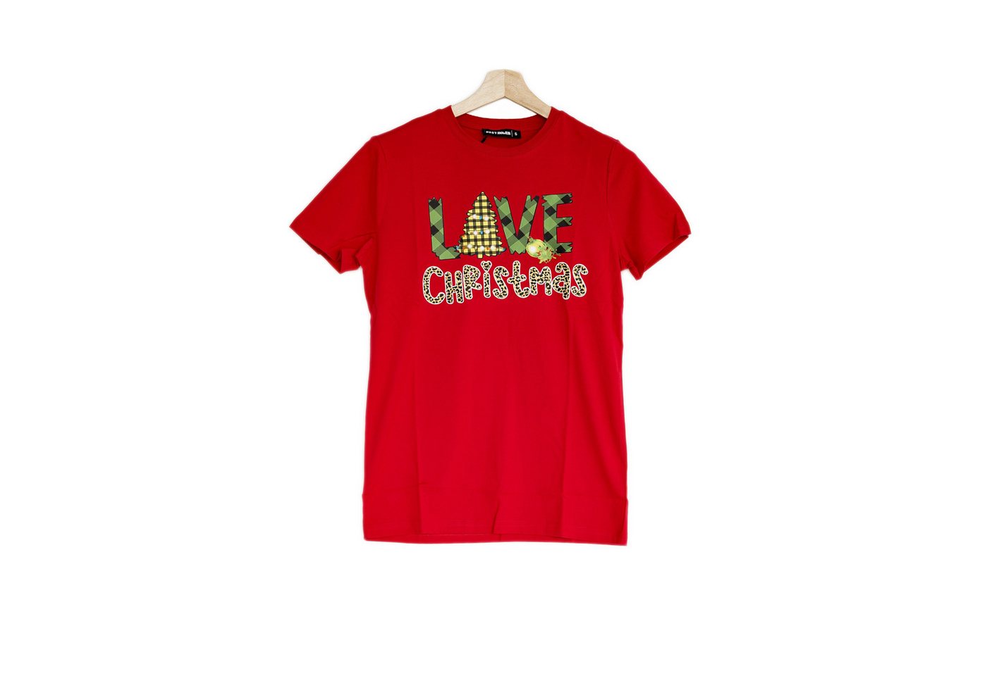 COFI Casuals Rundhalsshirt Weihnachs-T-shirt in Rot - Unisex, 100% Baumwolle (1-tlg) von COFI Casuals