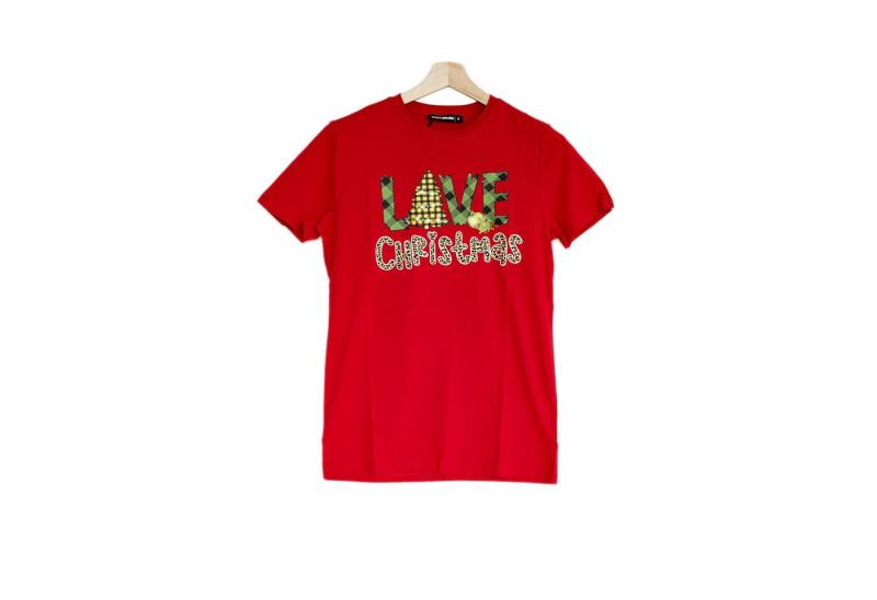 COFI Casuals Rundhalsshirt Weihnachs-T-shirt in Rot - Unisex, 100% Baumwolle (1-tlg) von COFI Casuals