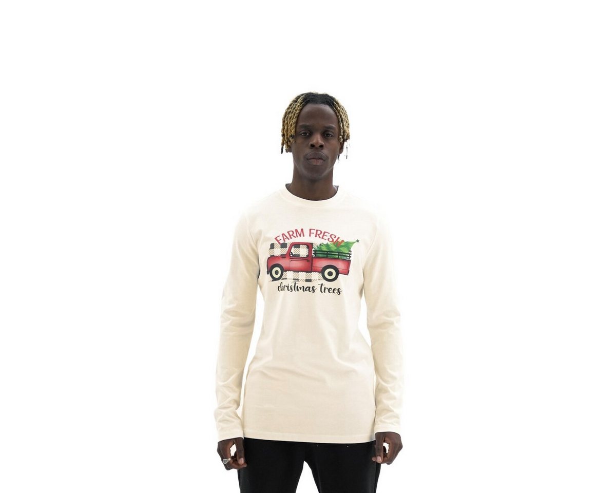 COFI Casuals Weihnachtssweatshirt Oversize Weihnachts-Sweatshirt in Creme - Unisex, 100% Baumwolle (1-tlg) von COFI Casuals