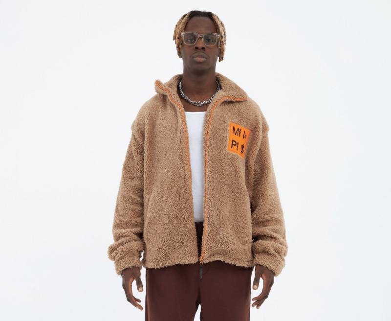 COFI Casuals Winterjacke Teddy Jacket Money Is Paper Jacke Oversize Zipper von COFI Casuals