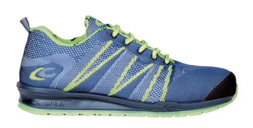 COFRA Fluent Black/Black S1PS FO SR Schuhgröße Nylon Schwarz/Grau/Textil Schwarz/Folie APT Arbeitsschutz Atmungsaktiv, blau, 43 EU von COFRA