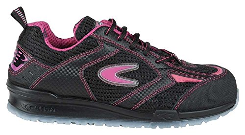 Cofra Moderner, Leichter Sicherheitshalbschuh für Damen Eva S1P SRC (39, schwarz-pink) von COFRA