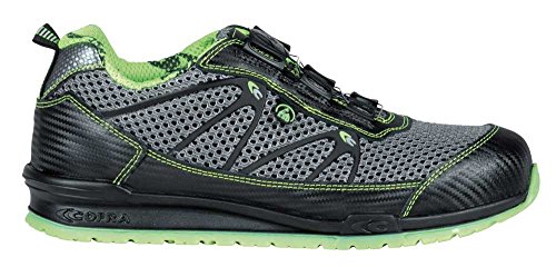 COFRA Moderner Sicherheitshalbschuh Potency S1P ESD SRC, BOA System (43, grau/schwarz) von COFRA