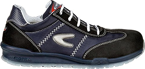 COFRA Sicherheitsschuhe im Sneaker Look modern und sportlich aus der beliebten Running Reihe (43, Schwarz - Brusoni) von COFRA