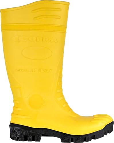 COFRA Tempest Yellow S5 CI LG SR 38 GRÖSSE 38 Gelbe PVC-Stiefel mit thermischer Zehenkappe und kältebeständiger Stahlzwischensohle, Sicherheitsstiefel von COFRA