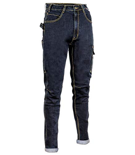 Cofra V495-0-00.Z52 CABRIES Jeanshose, 70% Baumwolle, 28% Polyester, 2% Elasthan, 330G-M² Jeansblau, Größe 52 von COFRA