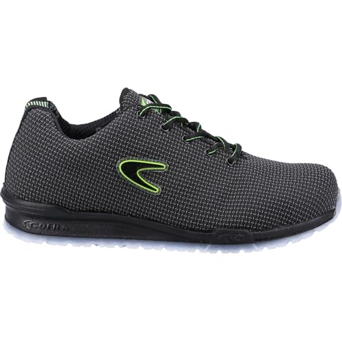 COFRA DÄMPFUNGSSCHUH Monti S3 SRC, Männer, Arbeits, Schuh, Schwarz, Grün, Grau, 41 EU von COFRA