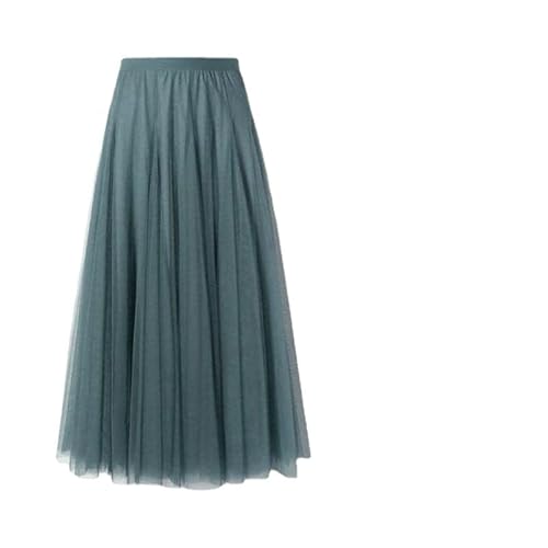 Damen Lang Tüllrock Röcke für Damen Prinzessin Ballettrock A-Linie Unterrock für Karneval Hochzeit Party (Hellblau) von COGOALL