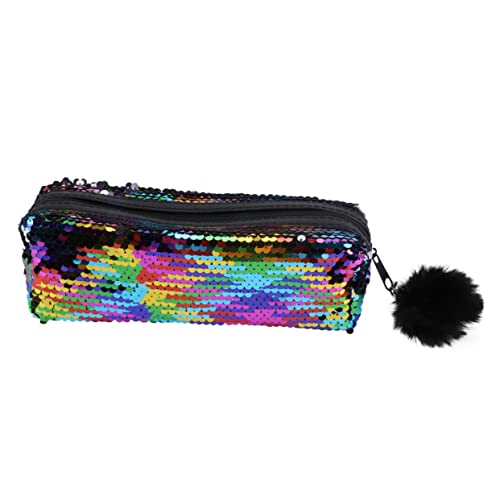 COHEALI 1stk Federmäppchen Mit Pailletten Make-up Federmäppchen Glitzernde Schreibwarentasche Geldbörse Mit Pailletten Meerjungfrau Kosmetiktasche Makeup Tasche Kind Polyester Blitz von COHEALI