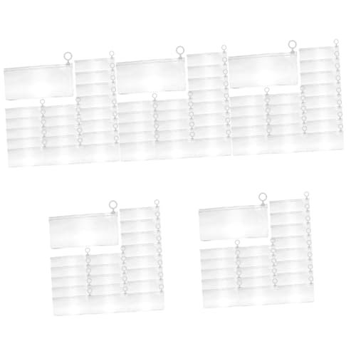 COHEALI 100 STK Transparente Schreibwaren Tasche Taschen-Organizer-Beutel Reise-Aufbewahrungstasche Geschenk Für Mädchen Kratzfeste Bleistiftbeutel Stifthalter Container PVC Reißverschluss von COHEALI