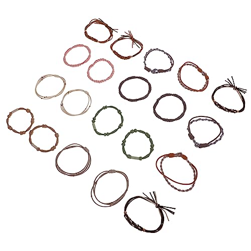 COHEALI 20st Dickes Haarzubehör Boho-haargummi-armbänder Boho-accessoires Geflochtener Haargummi Haarhalter Haararmband-krawatten Boho Haararmband Mädchen Gummiband Kopfbedeckung Handbuch von COHEALI