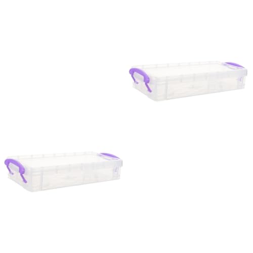 COHEALI 2 Stück Box Make-up-pinseletui Bleistift-aufbewahrungskoffer Große Kapazität Bleistiftbox Student Bleistift-Organizer Kunststoff Stifthalter Schulbüro von COHEALI