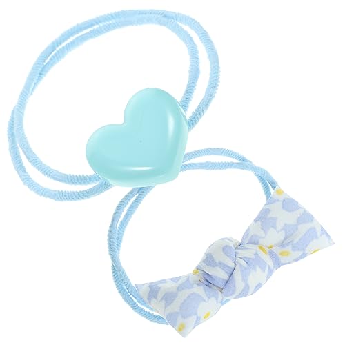 2st Haarband Haarschmuck Haargummis Für Damenhaare Elastische Haargummis Für Babys Haarseile Für Kleinkinder Blaue Haarzusätze Haarschmuck Für Babys Haarfliege Feder Mädchen Schal von COHEALI