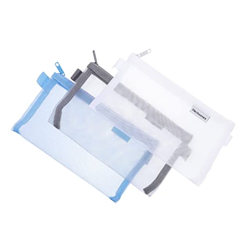 COHEALI 3st Federmäppchen Aus Transparentem Mesh Transparente Stifttaschen Organizer-Taschen Für Die Reise Bleistiftbeutel Stiftbeutel Nylon Student Gewidmet Aufbewahrungstasche von COHEALI