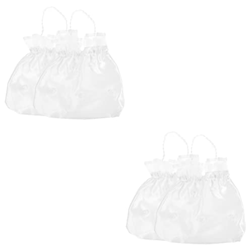 COHEALI 4 Stück Kleine Knospentasche Brauthandtaschen Für Die Braut Am Hochzeitstag Brauttaschen Tasche Für Die Brautdusche Kleiner Blumenstrauß Polyester Baby Weiß Kleine Blumen Mädchen von COHEALI