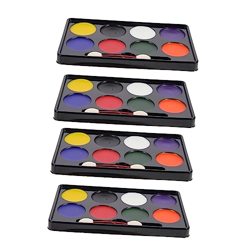 COHEALI 4-Teiliges Gesichtsbemalung-Aquarell-Farbset Für Abschlussball-Dekoration Spezialeffekte-Make-Up-Set Gesichts-Make-Up-Pigment Aquarell-Gesichtsbemalung Rote Gesichtsbemalung von COHEALI