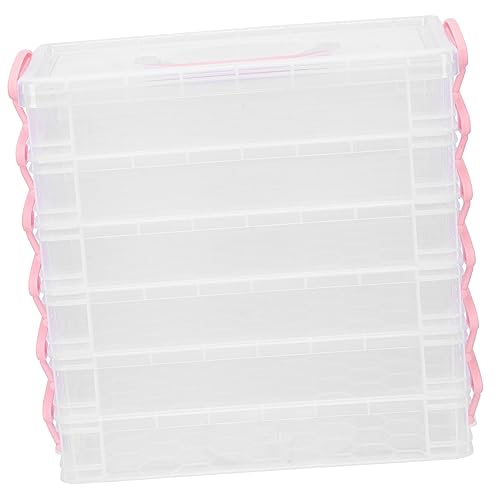 COHEALI 5 Sätze Mehr Schicht Ige Schreibwaren Box Behälter Für Aquarellstifte Stift-Organizer Transparentes Federmäppchen Stift Geschenk Schulversorgung Stifthalter Tragbar Student Plastik von COHEALI