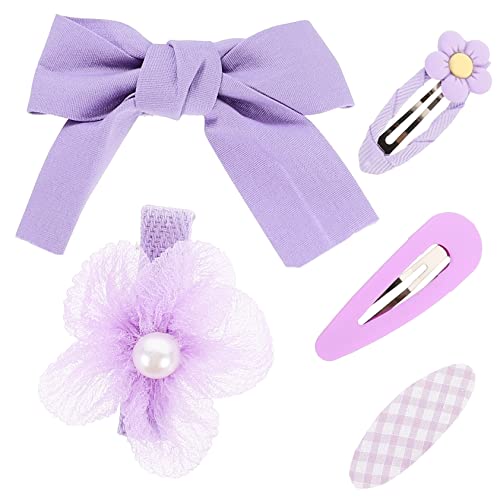 COHEALI 5st Tüll Schmetterling Haarspange Haarschleifenklammern Für Mädchen Blumenspangen Für Einfarbige Haaraccessoires Haarschleifen-clips Haarklemme Haarschmuck Traum Kind Polyester von COHEALI