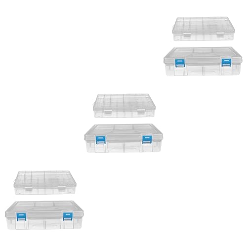 COHEALI 6 STK PP Kunststoff transparente Box aufbewahrung Box kleiderboxen aufbewahrung Federmäppchen rosa Etui für Ohrringhalter Schreibwaren-Organizer Schreibwarenhalter Schreibwaren-Box von COHEALI