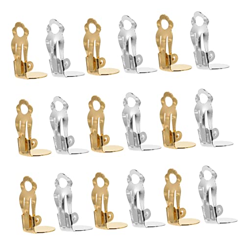 COHEALI 80 Stück Teiliges Ohrring Bastelset Glatte Frosch Ohrring Clips mit Aufhängeloch Silber und Goldfarben Diy Schmuckzubehör für Frauen Nickelfrei Langlebig und Vielseitig von COHEALI