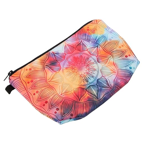 COHEALI Mandala-Aufbewahrungstasche Make-up-Taschen-Organizer Kulturbeutel Mit Blumenmuster Praktische Kosmetiktasche Reisetasche Für Damen Reisetaschen Mode Polyester Makeup Tasche Reisen von COHEALI