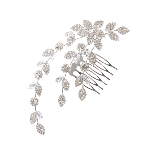 Haarspangen mit Strass Hochzeitshaarschmuck für Bräute Braut- Tiara Haarnadel Haarschmuck für die Brautjungfer Haarspangen für Frauen Muster Haarteil Stift Kopfbedeckung Fräulein von COHEALI