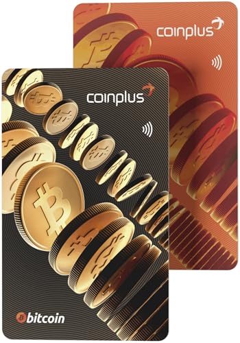 Coinplus Crypto Card - Easiest Crypto Card Wallet - Cold Bitcoin Storage (Pack of 2 Black and Orange) von COINPLUS
