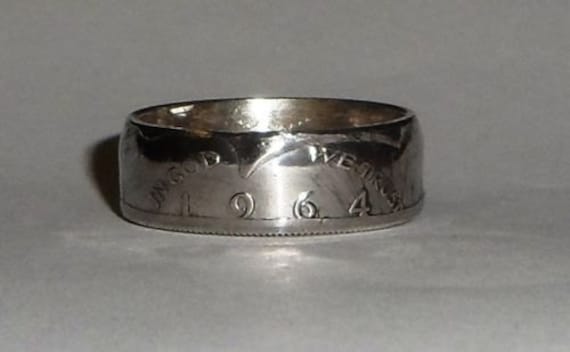 Coin Ring Aus 1964 Us-Kennedy Einen Halben Dollar Größe 9, 10, 11 , 12 Oder 13 Coin Ring Aus 1964 Us-Kennedy Einen Halben Dollar Größe 9, 10, 11 , 12 Oder 13 von COINRINGSandTHINGS